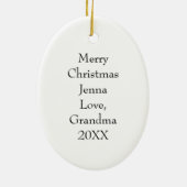 海カラフルサンセットとライトハウスパーソナライズされた セラミックオーナメント (裏面)