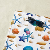 海カラフルパーソナライズされた貝 ビーチタオル (インサイチュ)