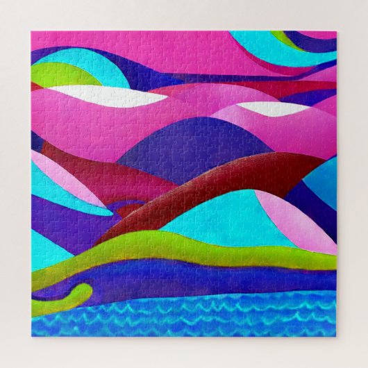 海カラフルヒルズ ジグソーパズル (縦)