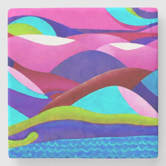 海カラフルヒルズ ストーンコースター (正面)