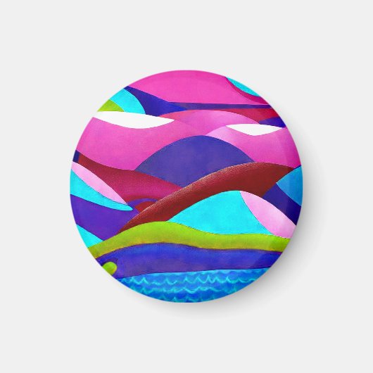 海カラフルヒルズ マグネット (正面)