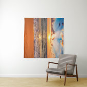 海カラフルビーチ日の出と深い青空と タペストリー (インサイチュ(横))