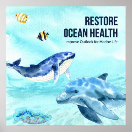 海カラフルモダン生引用文 ポスター