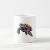 海カラフル亀の夢のような美しい コーヒーマグカップ (中央)