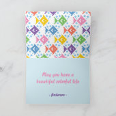 海カラフル型折り畳みグリーティングカード カード (内部)