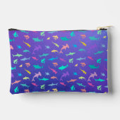 海カラフル学校パーティーの下のサメ アクセサリーポーチ (裏面)