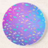 海カラフル学校パーティーの下のサメ コースター (正面)