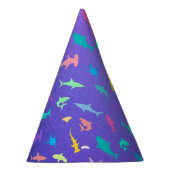 海カラフル学校パーティーの下のサメ パーティーハット (右)