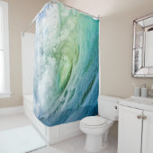 海カラフル波 シャワーカーテン (インサイチュ)