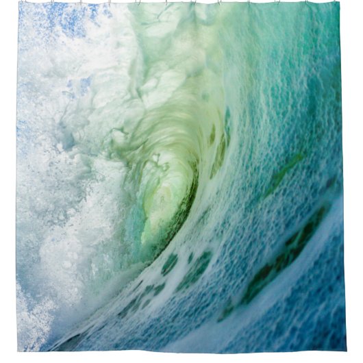 海カラフル波 シャワーカーテン (正面)