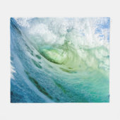 海カラフル波 フリースブランケット (正面(横))