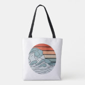 海カラフル海波美学とビーチ和 トートバッグ (裏面)