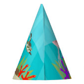 海カラフル海獣子供の誕生日 パーティーハット (裏面)