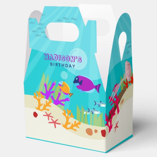 海カラフル海獣子供の誕生日 フェイバーボックス (オープン)