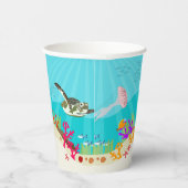 海カラフル海獣子供の誕生日 紙コップ (右)