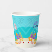 海カラフル海獣赤ちゃんシャワー 紙コップ (正面)
