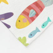 海カラフル獣シームレスパターン フリースブランケット (角)