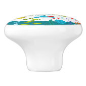 海カラフル航海の動植物の模様 セラミックノブ (側面)