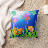 海カラフル魚の下で クッション (ブランケット)