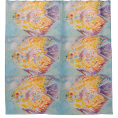 海カラフル魚海ビーチ海シャワーカーテン シャワーカーテン (正面)