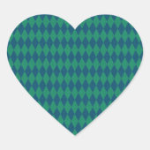 海カラーズダイヤモンドグリッター ハートシール (正面)