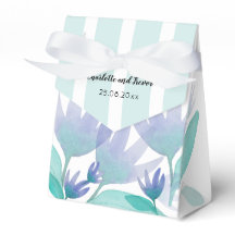 海カリブのブルーグリーン水彩花