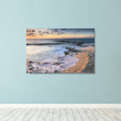 海カリブの、ケイマン諸島。クラッシュする波 キャンバスプリント (インサイチュ (ウッドフロア))