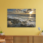 海カリブの、ケイマン諸島。クラッシュ波2 キャンバスプリント (インサイチュ (リビング))