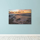 海カリブの、ケイマン諸島。クラッシュ波2 キャンバスプリント (インサイチュ (ウッドフロア))