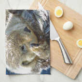 海カワウソ キッチンタオル (四つ折り)