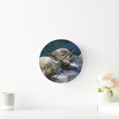 海カワウソ ラウンド壁時計 (ホーム)