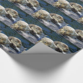 海カワウソ ラッピングペーパー (角)