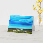 海カード上の幸せな退職 カード (黄色い花)