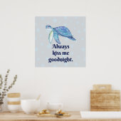 海ガメのグッドナイト ポスター (キッチン)