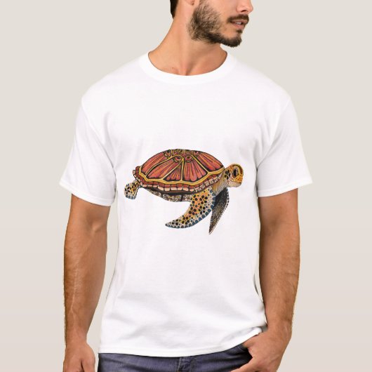 海ガメのトーテム動物 Tシャツ (正面)