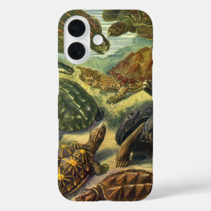 海ガメ ヴィンテージ 陸のトカゲ by エルンスト・ヘッケル iPhone 16ケース