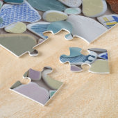 海ガラスおよび陶器のパステルの写真 ジグソーパズル (側面)