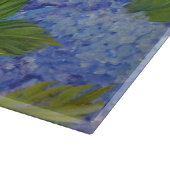 海ガラスの切り板のそばのあじさい カッティングボード (角)