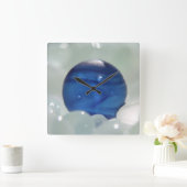 海ガラスの時計 スクエア壁時計 (ホーム)