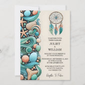 海ガラスの積み重ねによるトバルアクアサンド結婚工事 招待状 (正面)