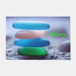 海ガラス模様 ドアマット