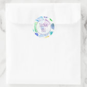 海ガラス水の色カスタムありがとう ラウンドシール (バッグ)