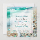 海ガラス沿岸結婚写真 セーブザデート (正面)