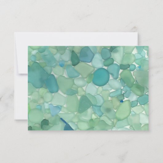 海ガラス結婚式RSVPカード 出欠カード (裏面)