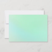 海ガラス緑のメニューエントレ結婚ーの返信カード 出欠カード (裏面)