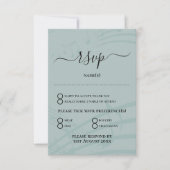 海ガラス音楽ノート結婚式RSVPカード 出欠カード (正面)