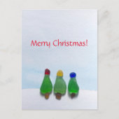 海ガラス、ビーチのガラスクリスマスの郵便はがき シーズンポストカード (正面)