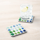 海ガラス、ビーチのガラス芸術のコースター コースター (右側)