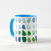 海ガラス、ビーチのガラス芸術のマグ マグカップ (正面左)