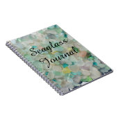 海ガラス、ビーチのガラス芸術の写真ジャーナルノート ノートブック (右側)